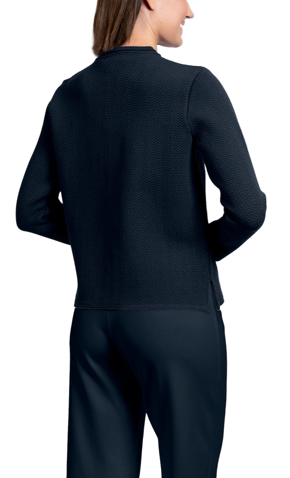 Sheila Wave-Knit Jacket ; Dark Navy