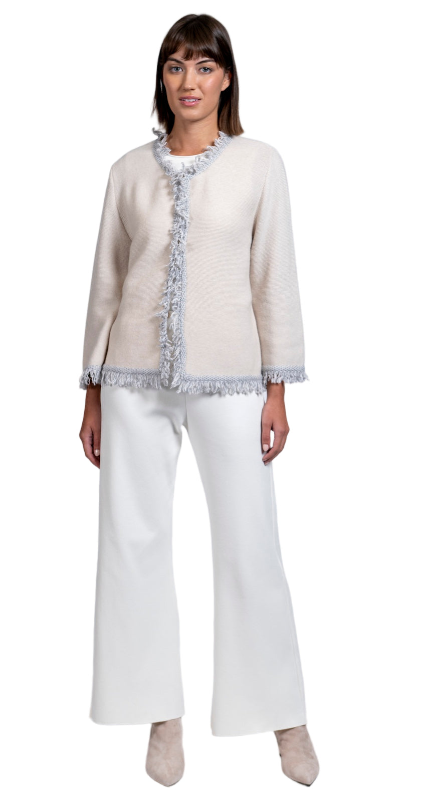 Rita Fringe Jacket ; Latte