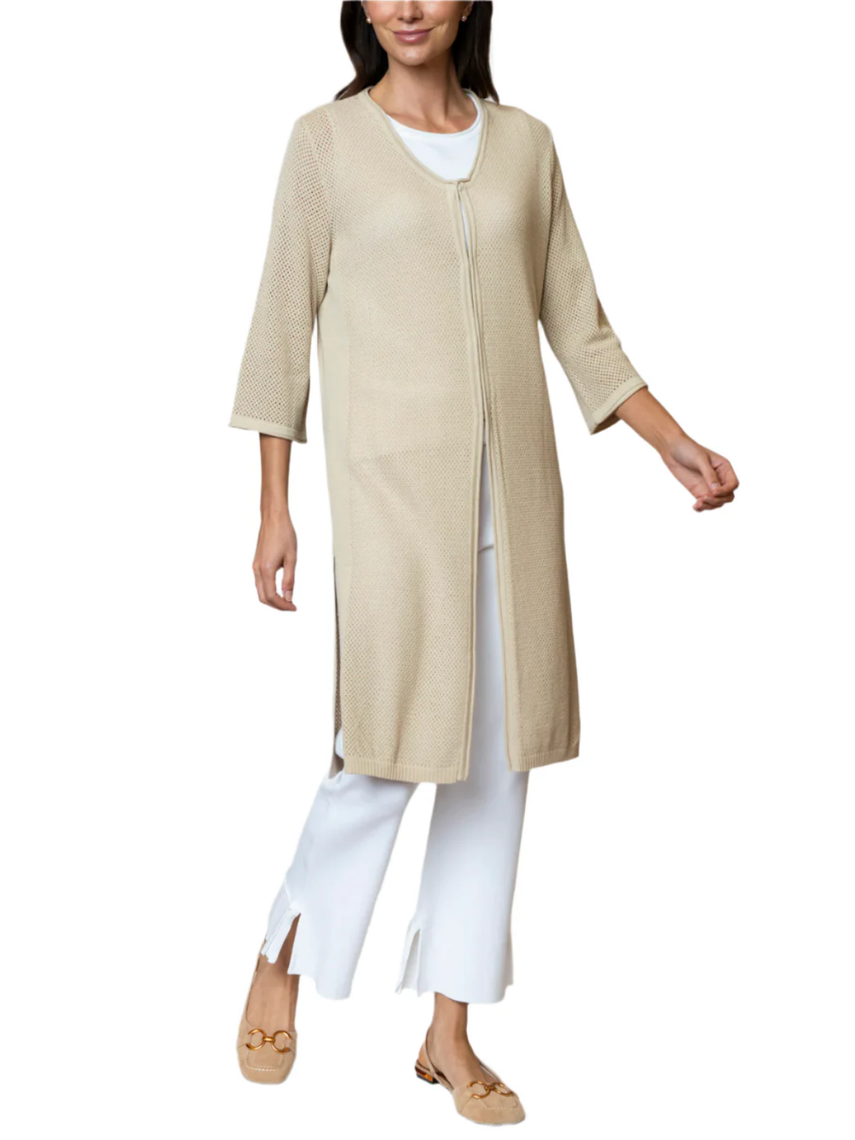 Dana Mesh Duster, Warm Beige