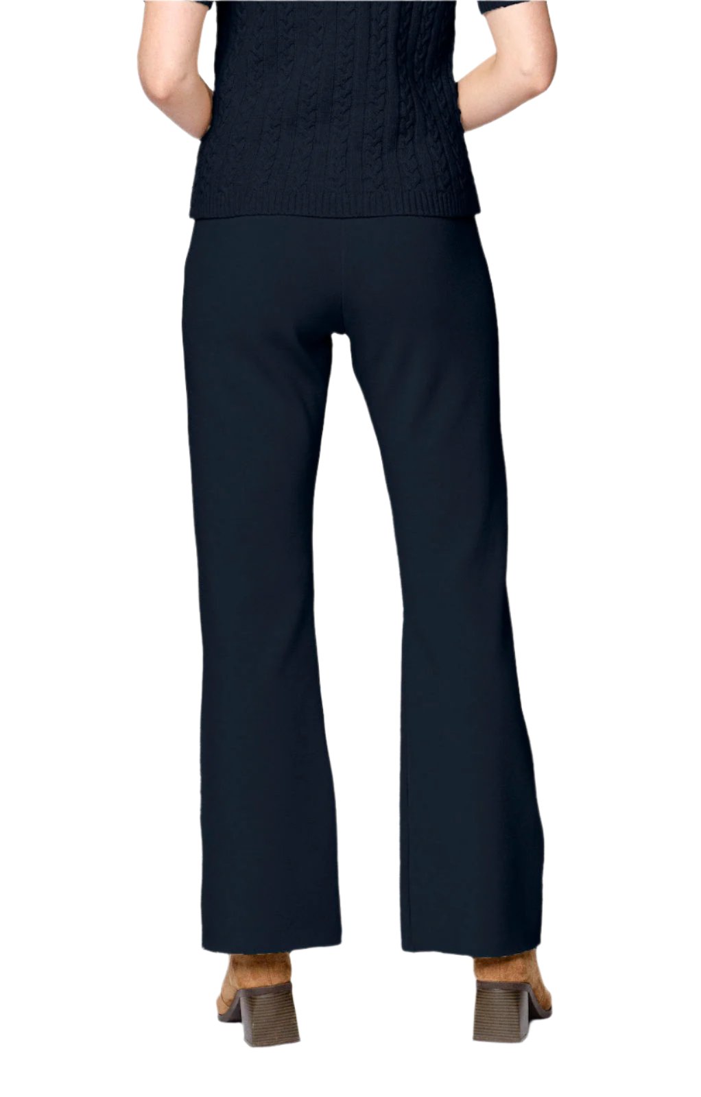 Domenique Milano-Knit Boot Leg Pants; Dark Navy (ships on 4/30)