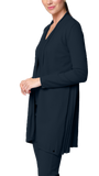 Amely Shawl Collar Mid-Length Cardigan ; Dark Navy