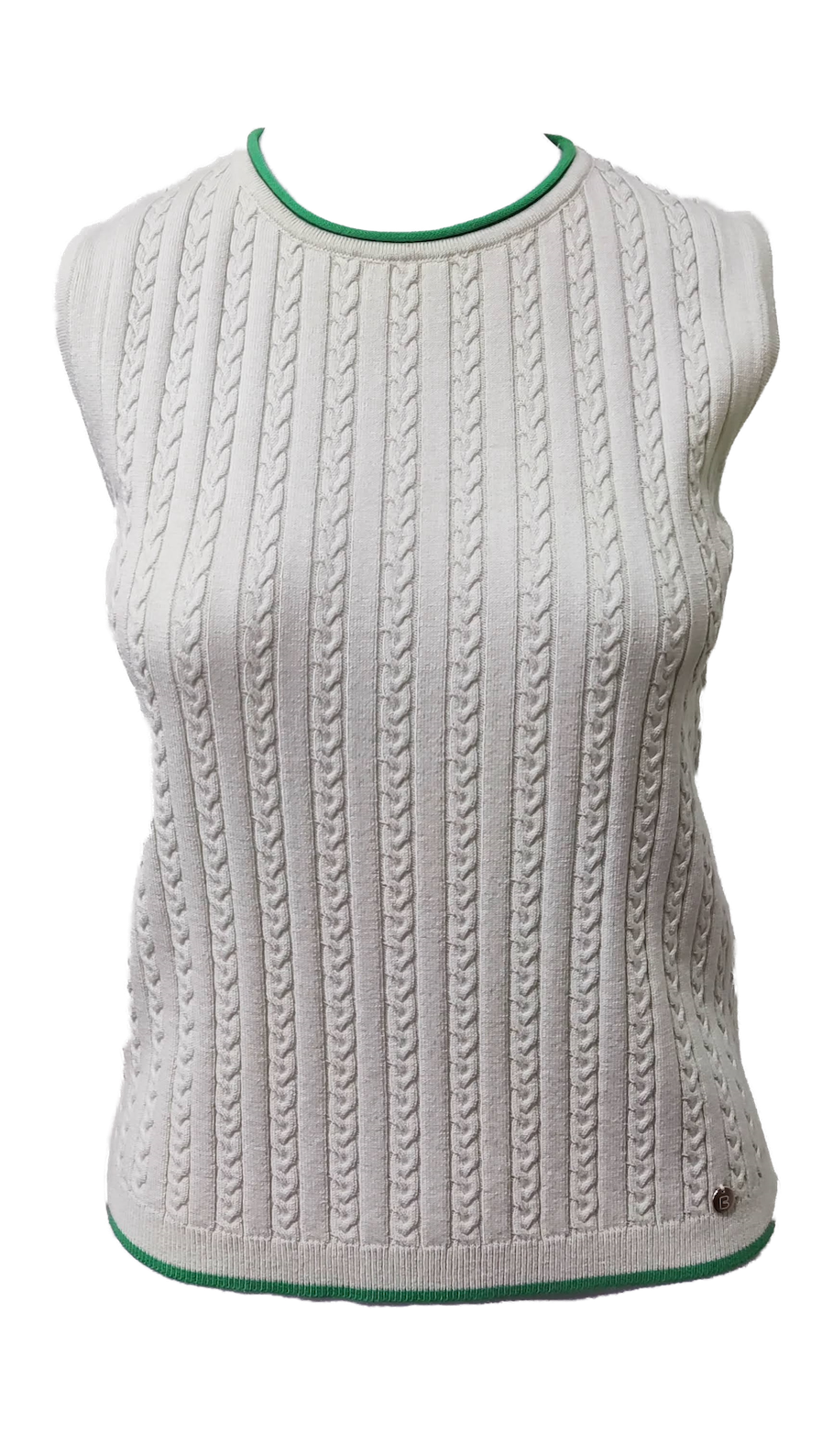 Kirsten Cable-Knit Top Tank Top, Mint / Green