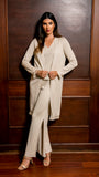 Ali Shimmery Duster / Coat ; Gold Ecru