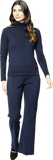 Monique Milano-Knit Boot Leg Pants; Dark Navy