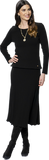 Georgia Pleated-Knit Midi Skirt; Black (ships after Oct 28)