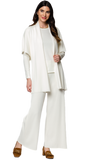 Melinda Belted Dropped Shoulder Cardigan; Winter White