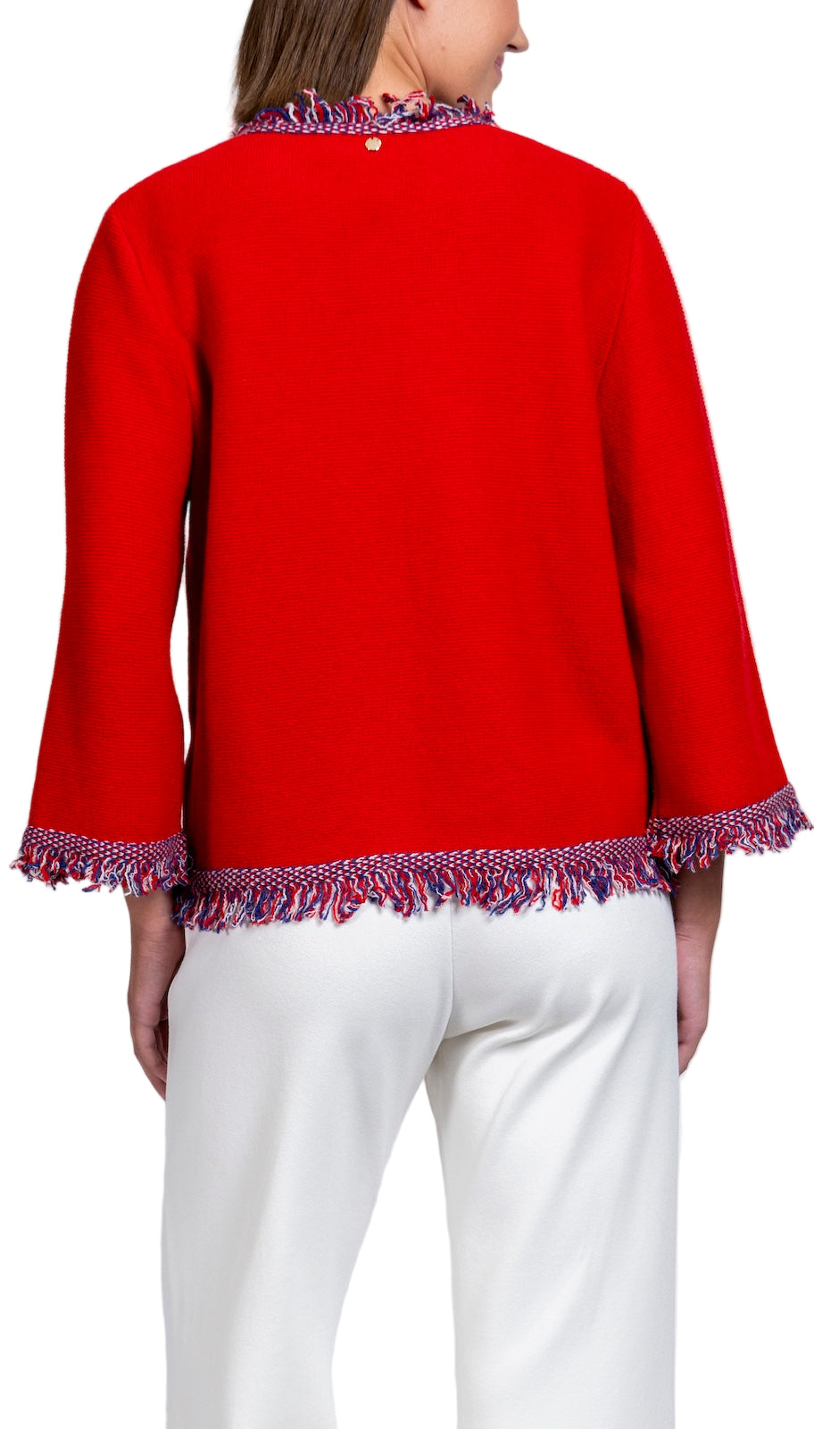 Rita Fringe Jacket ; Red