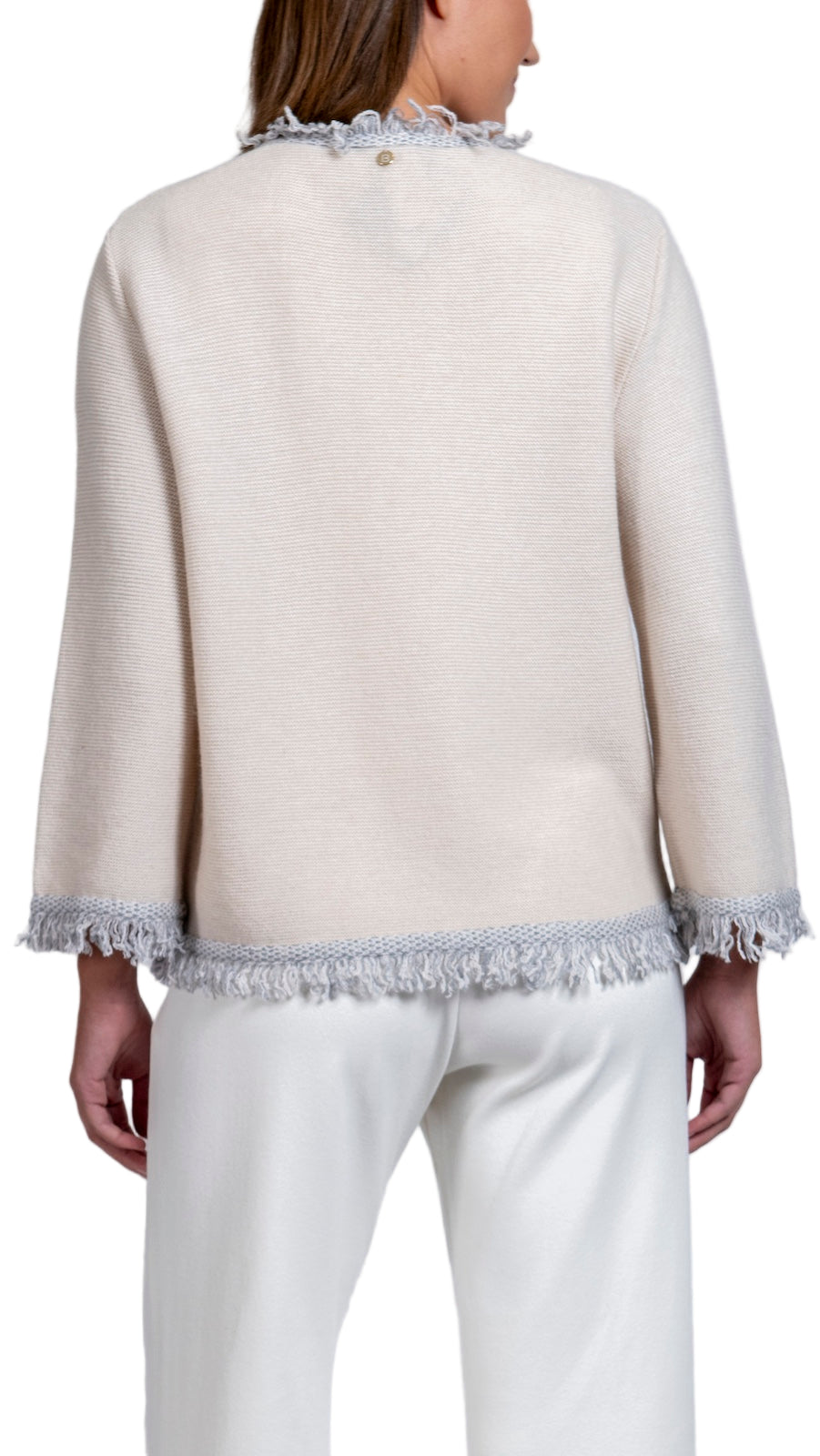 Rita Fringe Jacket ; Latte