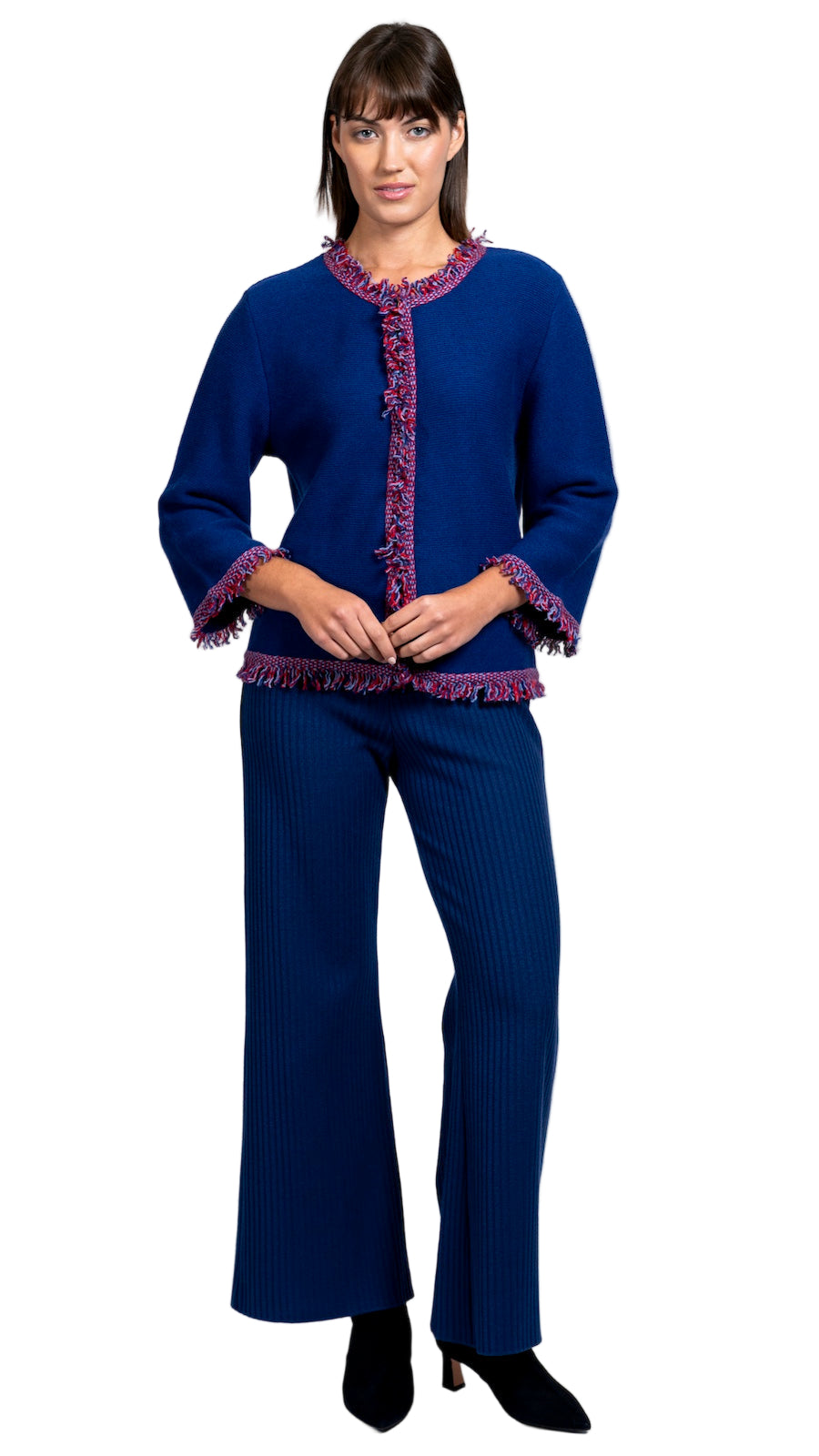 Rita Fringe Jacket ; Bright Navy