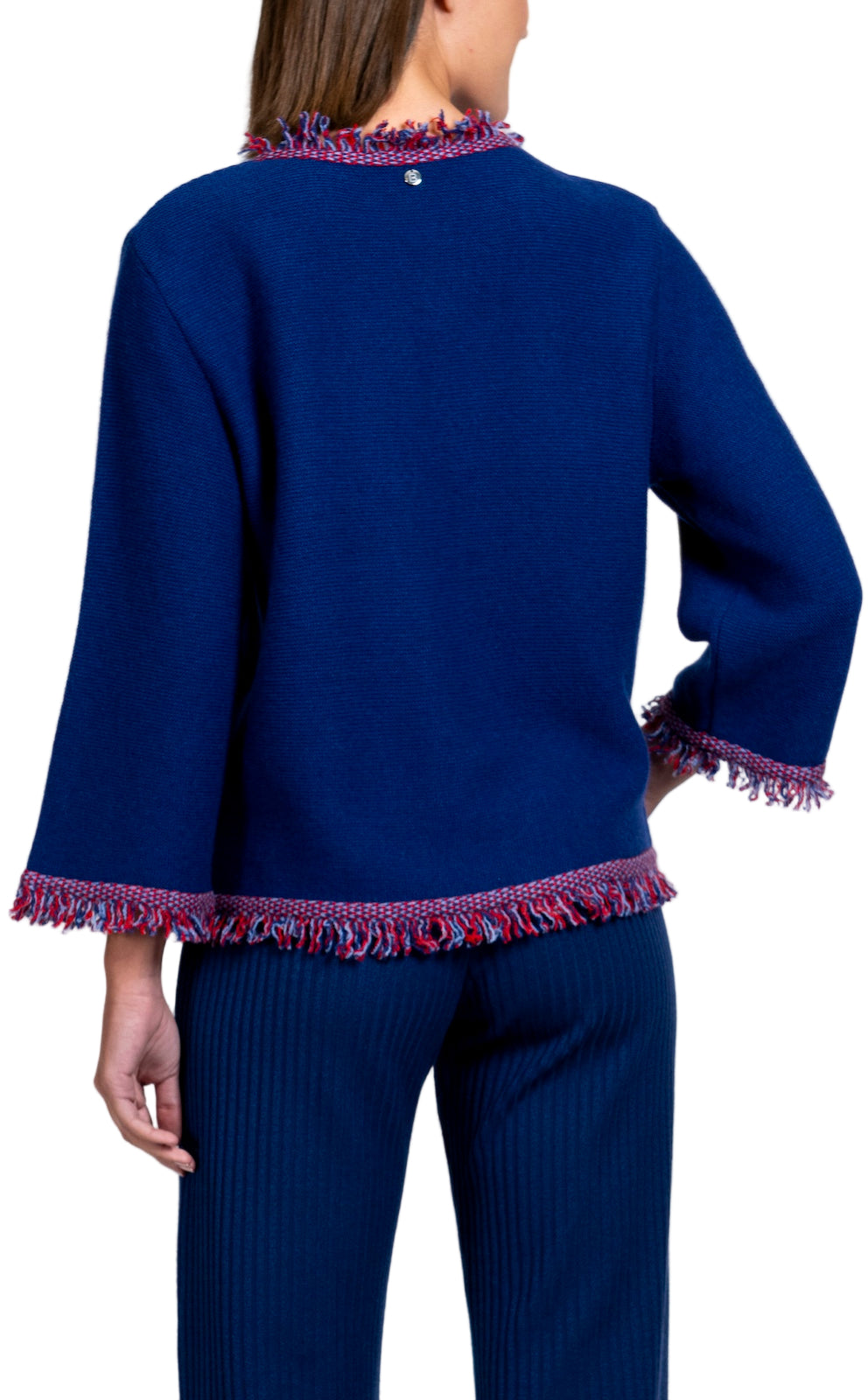 Rita Fringe Jacket ; Bright Navy