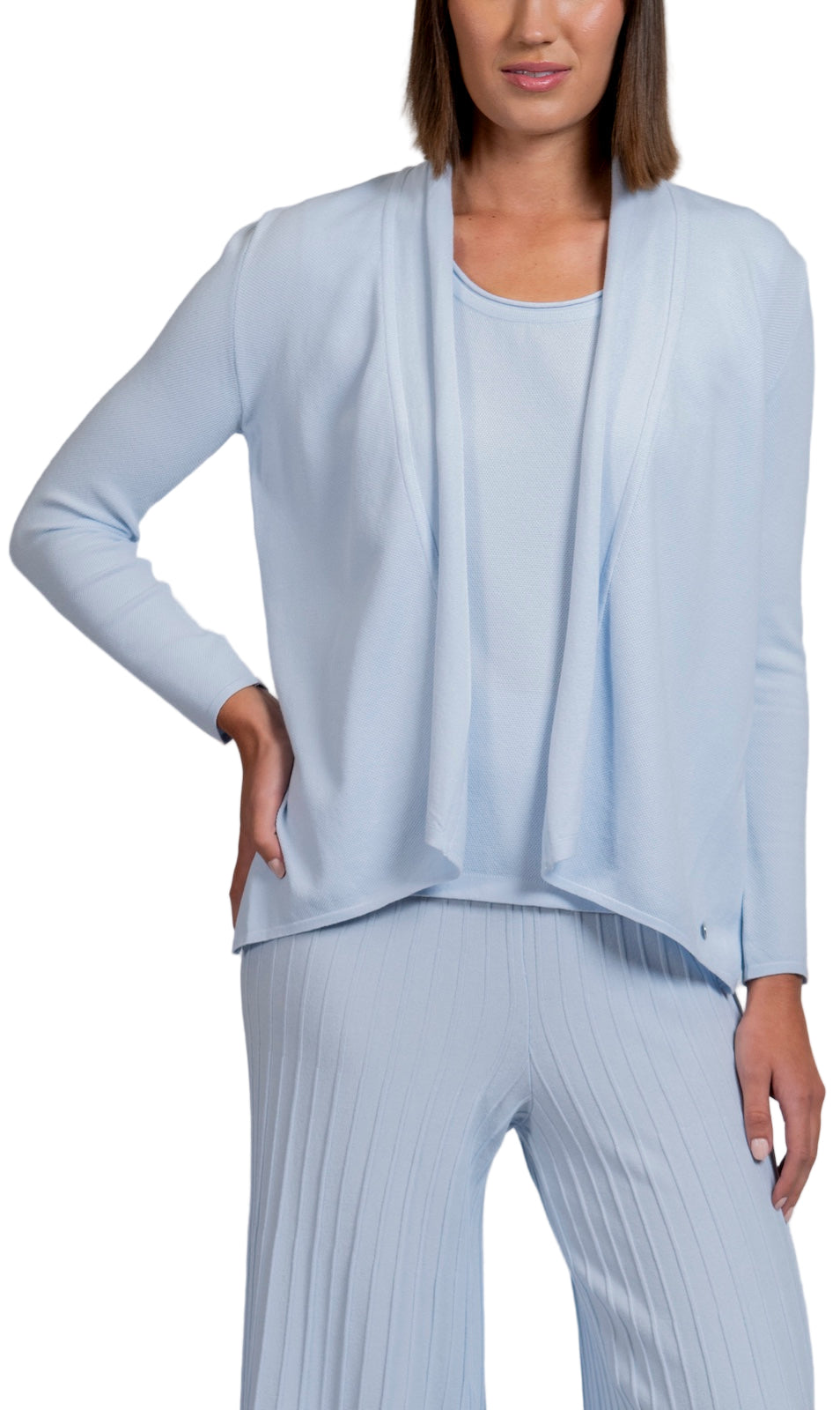 Amy Shawl Collar Cardigan ; Powder Blue