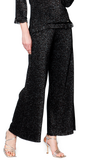 Trina Wide Leg Shimmery Pant; Black Shimmer