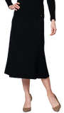 Lydia A-Line Midi Skirt; Black