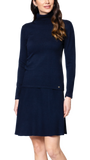 Paris Classic Turtleneck, Dark Navy