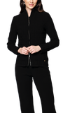 Zoe Square-Detail Knit Jacket ; Black (Ships after Oct 28)
