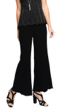 Julia Plisse-Look Full Length Wide Leg Pants, Black