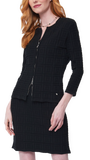 Zia Square-Detail Knit Jacket ; Black (ships after Oct 28)